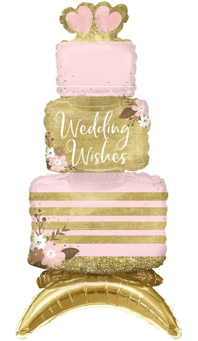 Шар 3D (43''/109 см) Фигура на подставке, Свадебный торт