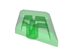 Tile, Modified 1 x 2 Diamond, Trans-Green (35649 / 6210462)