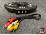 Switch Разветвитель AV RCA на 3 устройства + кабель AV 3x3 (Black)