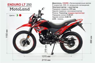 Мотоцикл Motoland Enduro LT 250 низкая цена