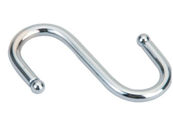 P098 Крючок на решетку S образный хром ⌀ 4