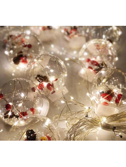 Гирлянда бахрома "Шар" #303 (теплый)  5шт