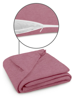 Пододеяльник Cleo трикотажный на молнии 172х205 100% хлопок (марсала меланж) 172/24