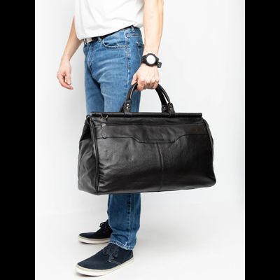 Кожаный саквояж Otranto black (арт. 4006-01)