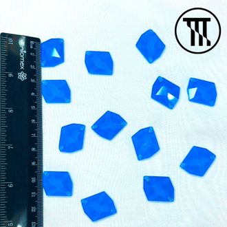 Стразы пришивные Космик, неоновые, цв. Синий, р-р 17*21 мм