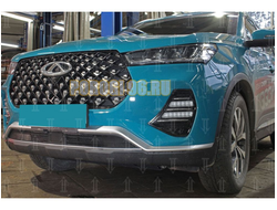 Защита радиатора для Chery Tiggo 7 Pro 2020- black низ