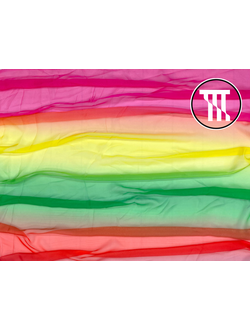 лоскут Шелк-шифон градиент Яркие краски 50см