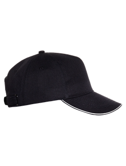 Бейсболка с кантом STAN 5 клиньев хлопок 330,04, Чёрный