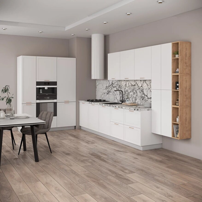 Кухня «Квадро» Белый софт модульная кухня