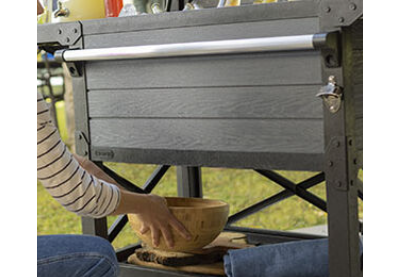 Стол-бар (Patio Cooler & Beverage Cart) серый