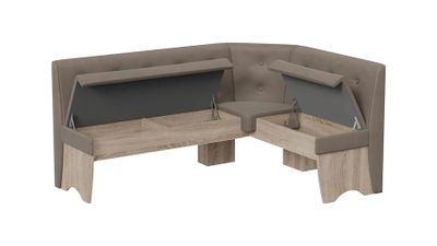 Кухонный уголок «Барселона» Дуб Сонома трюфель/Микровелюр Duna Stone