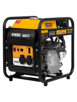 Генератор инверторный GT-3500iF, 3.5 кВт, 230 В, бак 5 л, открытый корпус, ручной старт Denzel