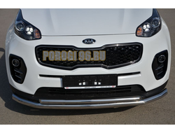 Защита переднего бампера двойная d60/42 для Kia Sportage 2016-2018