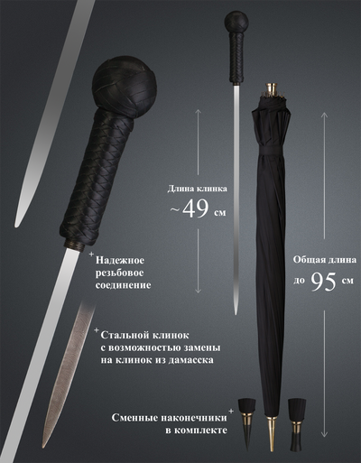 Зонт-трость "Кожаное плетение"