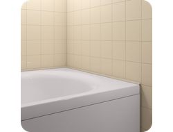 Акриловый плинтус бордюр для ванной BNV ГЛ12 Бежевый правый