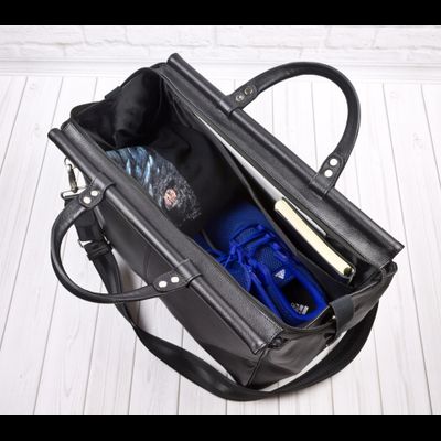 Кожаный саквояж Altamura black (арт. 4025-01)