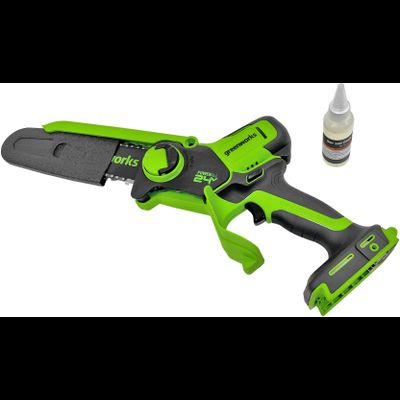 Мини пила аккумуляторная цепная Greenworks GD24CSMNX
