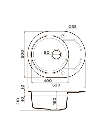 Мойка OMOIKIRI MANMARU 62