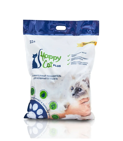 Happy Cat Силикагелевый 22л