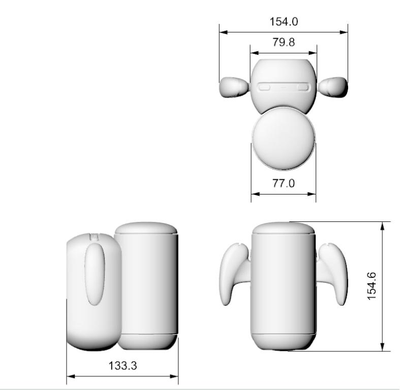 AM-V02001 Инновационный робот-мастурбатор Amovibe Black Knight с функцией пенетрации