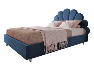 Кровать "Ксю" синего цвета