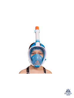 Маска полнолицевая Scuba Brothers Beatle Kid Clear/Blue XS детская