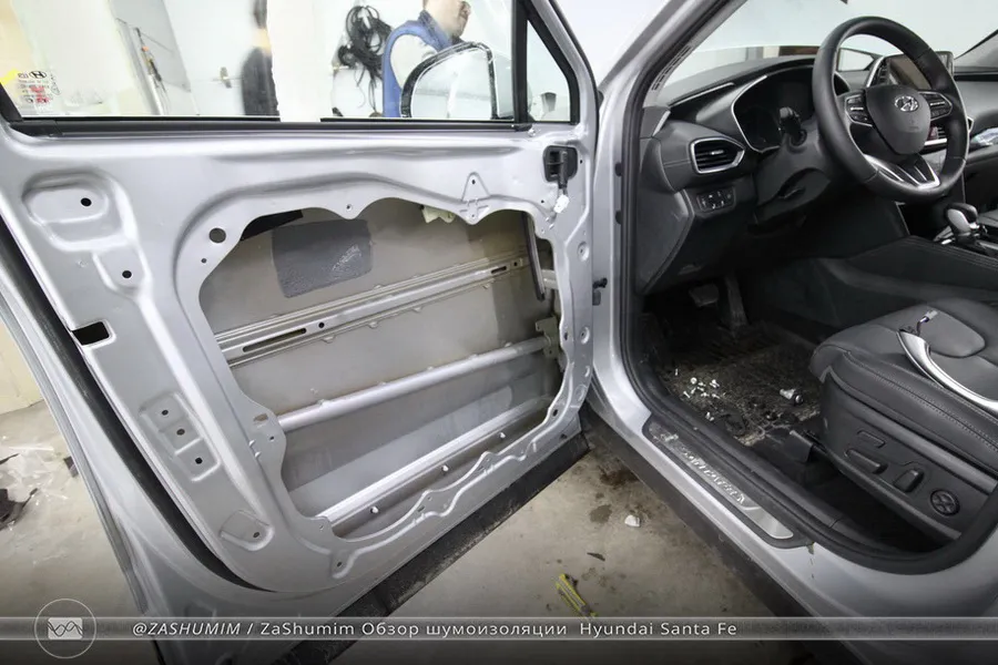 Фото отчет шумоизоляции Hyundai Santa Fe