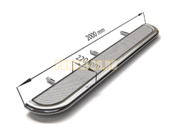 Порог с площадкой (нерж. лист) 42,4 мм ТСС для Sollers Atlant (L1H1) 2023-