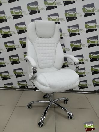 Офисное кресло для руководителей DOBRIN CHESTER, цвет белый