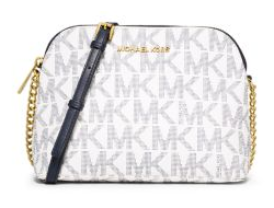 Сумка Michael Kors Cindy Large Dome MK Logo Crossbody (Белая)