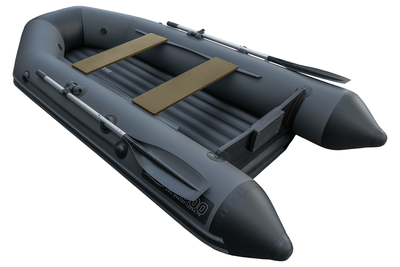 Моторная лодка Аква 2800 НДНД графит/черный сбоку