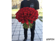 Букет из 101 красной розы 50см Долгожданный час фото5