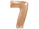 Фольгированная цифра - Розовое золото