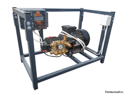 Насос плунжерный MTP LW-K 14/200 TS с эл. двигателем 380 В 5 кВт на закр,раме с дистанц. кнопкой 24В