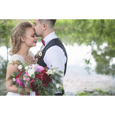 Букет невесты &amp; Бутоньерка № 1345