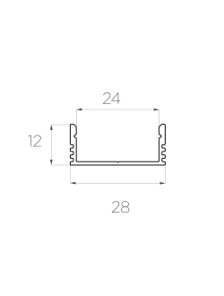 Алюминиевый профиль 4L-2812-S ANOD