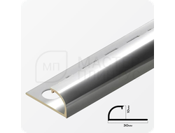 Профиль для плитки С-образный латунный 10 мм NEEXY PVL17-02 CHR Хромированный 2.7 м