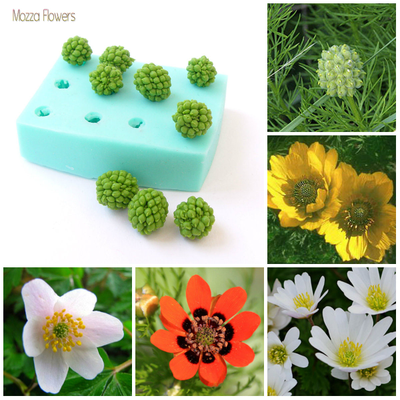 "Серединки/коробочки адониса" Силиконовый молд