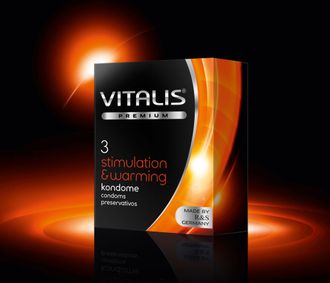 ПРЕЗЕРВАТИВЫ VITALIS PREMIUM №3 STIMULATION & WARMING