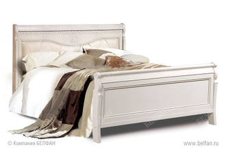 Кровать Лика (Lika) 160 высокое изножье, кож. изголовье, Belfan купить в Сочи