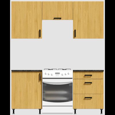 Кухня эконом 1,2 метра (600х600) Цвет: Дуб Сонома/Дуб Сонома