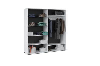 Шкаф Йорк четырёхдверный, белый глянец