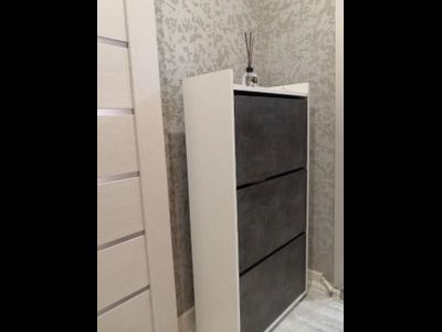 Обувница Куб Белый/Камень (Гросс)