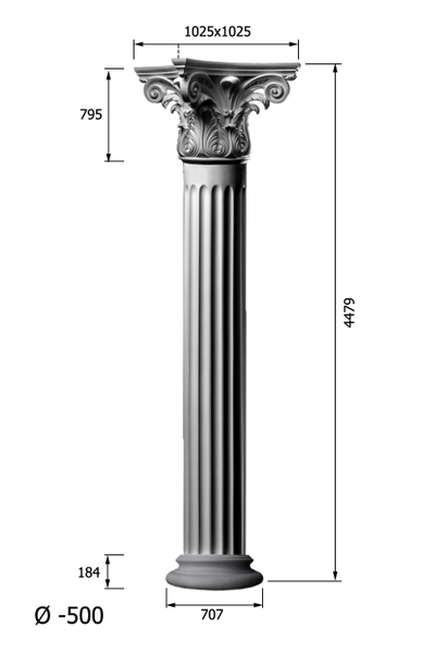 монтажные размер KLN-500 размером 500 мм из композитного материала