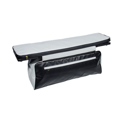 Комплект накладок на сиденья с сумкой 86*20 см ПВХ черно-белый