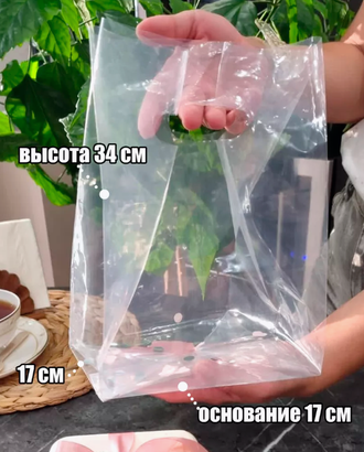 Пакет для бенто-тортов, 17х17х34 см, 1 шт