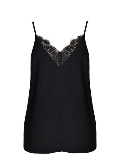 Топ с кружевом на бретелях