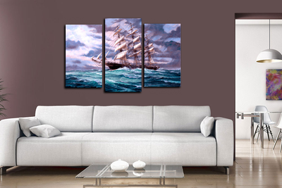 Модульная картина "Море волнуется"