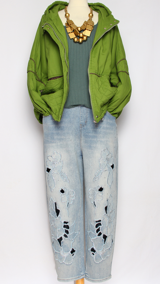 Куртка хлопок двойная "Объемная" яблоко до р.54  (рост до 164)