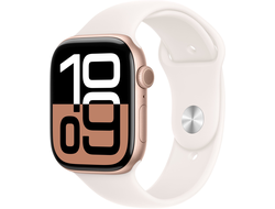 Apple Watch Series 10 42mm Rose Gold Aluminium Case with Light Blush Sport Band S/M